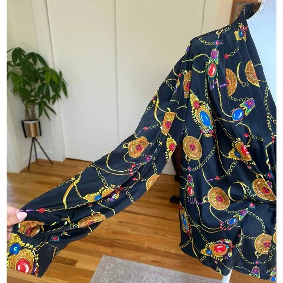 Vintage Marlis Silky Women's Shirt – 1980s-90s - Picture 9 of 13